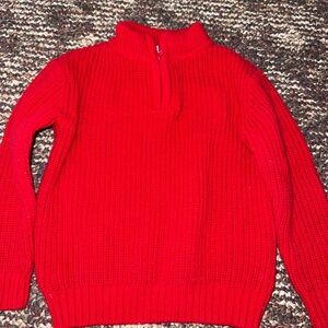 Wonder Nation Bright Red Knit Sweater
